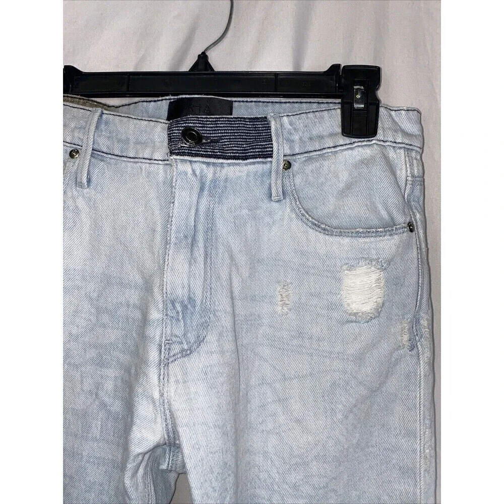 RTA Mens Bryant Distressed Light Wash Jean Size 30